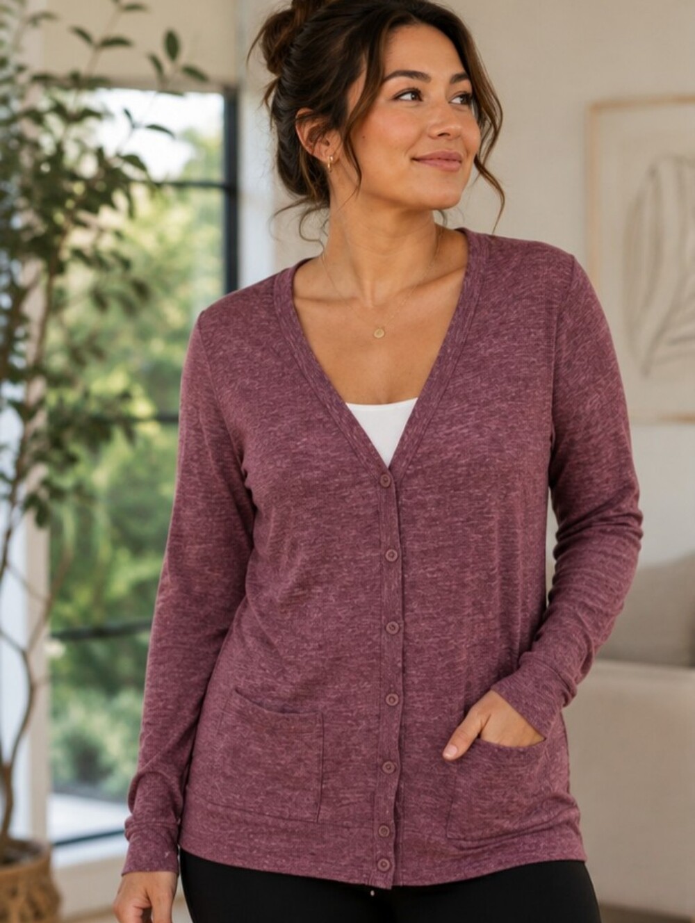 Liberty Love Purple Cardigan Women's Medium